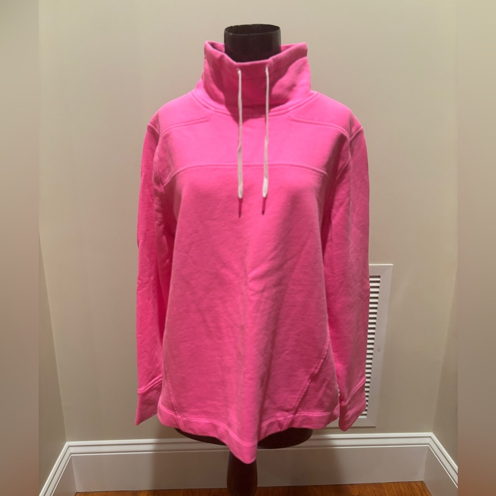 Girls Neon Pink Vintage Funnel Neck Vineyard Vines Shep Shirt